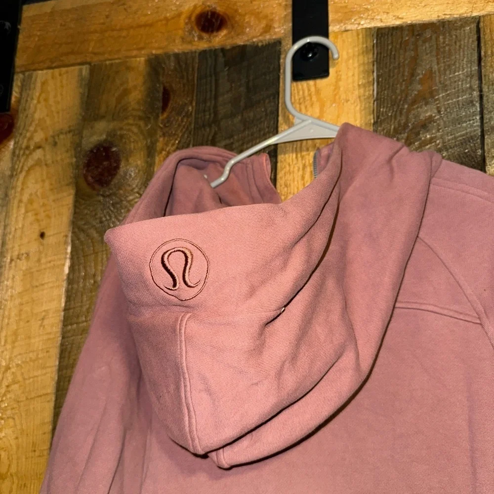 Dusty Rose Scuba Half-Zip Hooded Sweatshirt